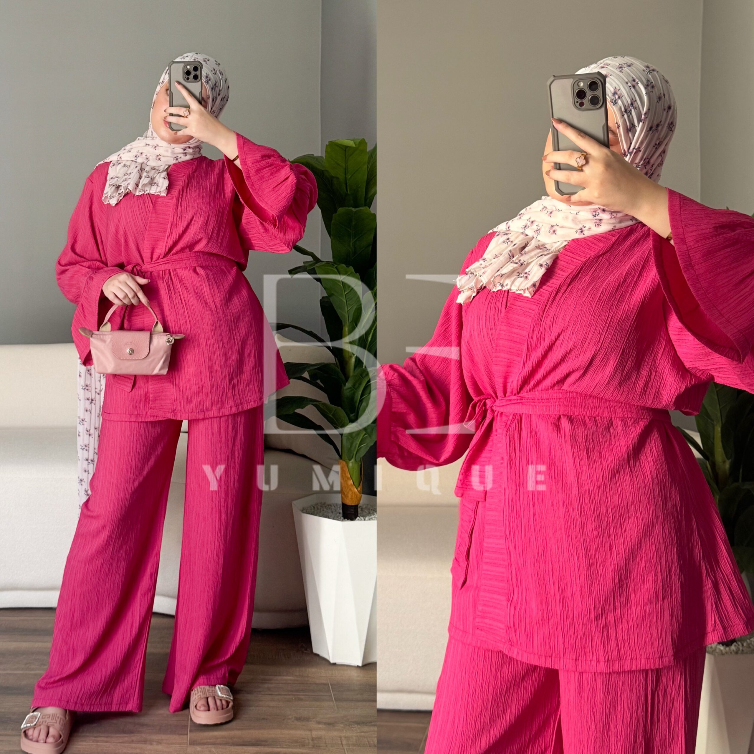 Ensemble ALMERA Rose fuchsia